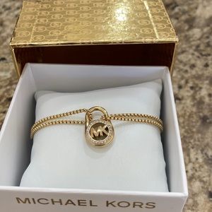Michael Kors Bolo Logo Lock Bracelet